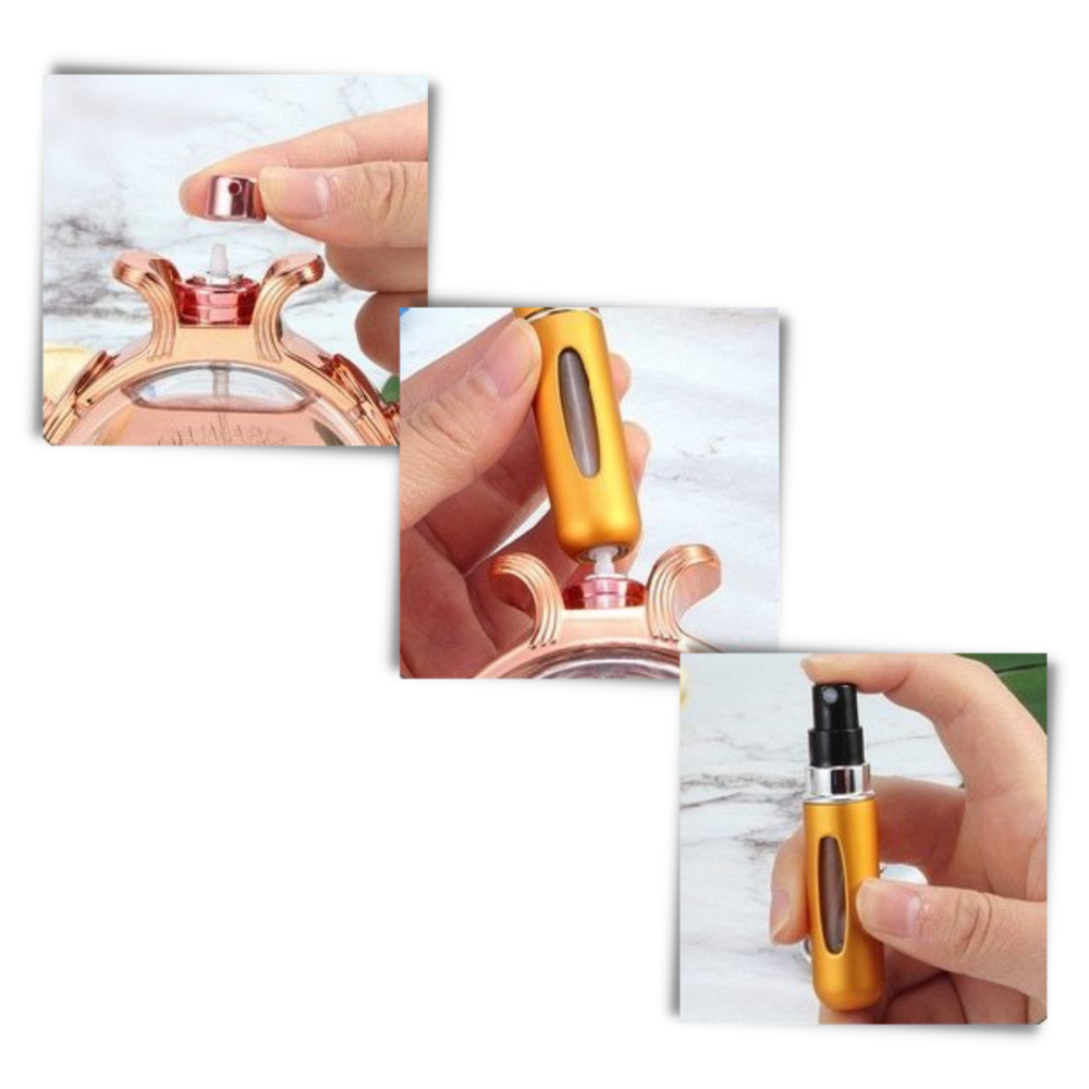 Lot de 3 mini-flacons de parfum rechargeables