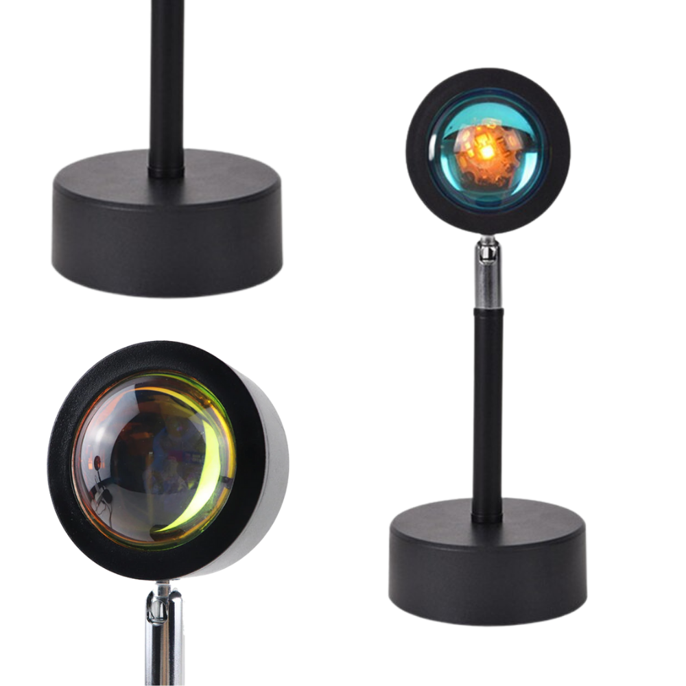 Lampe de bureau avec projecteur de lumière colorée LED