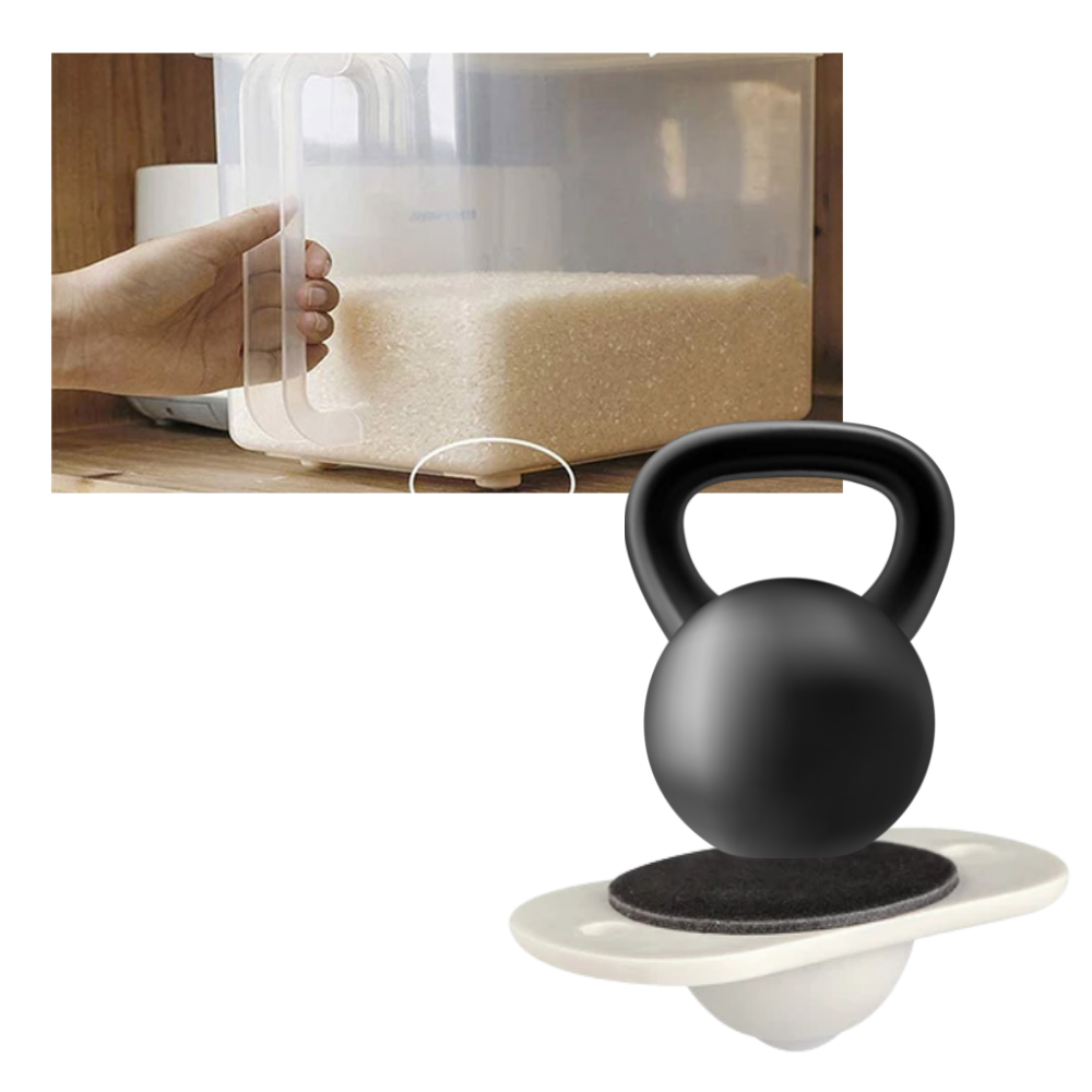 Roue de meuble pivotante adhésive