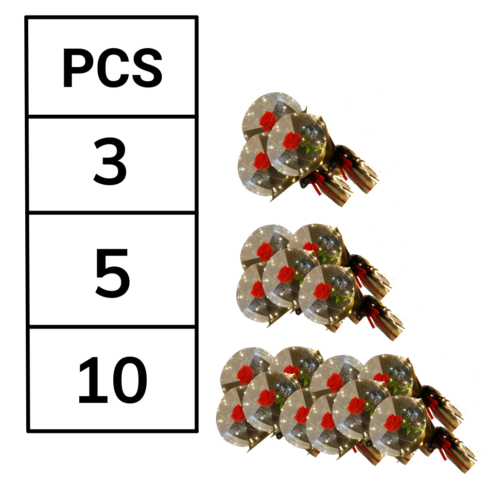 Magnifique ballon LED à rose en DIY