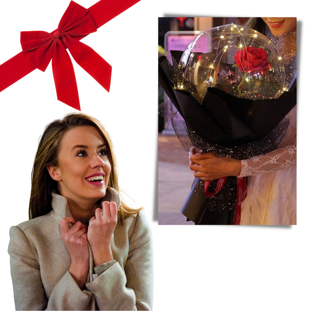 Magnifique ballon LED à rose en DIY