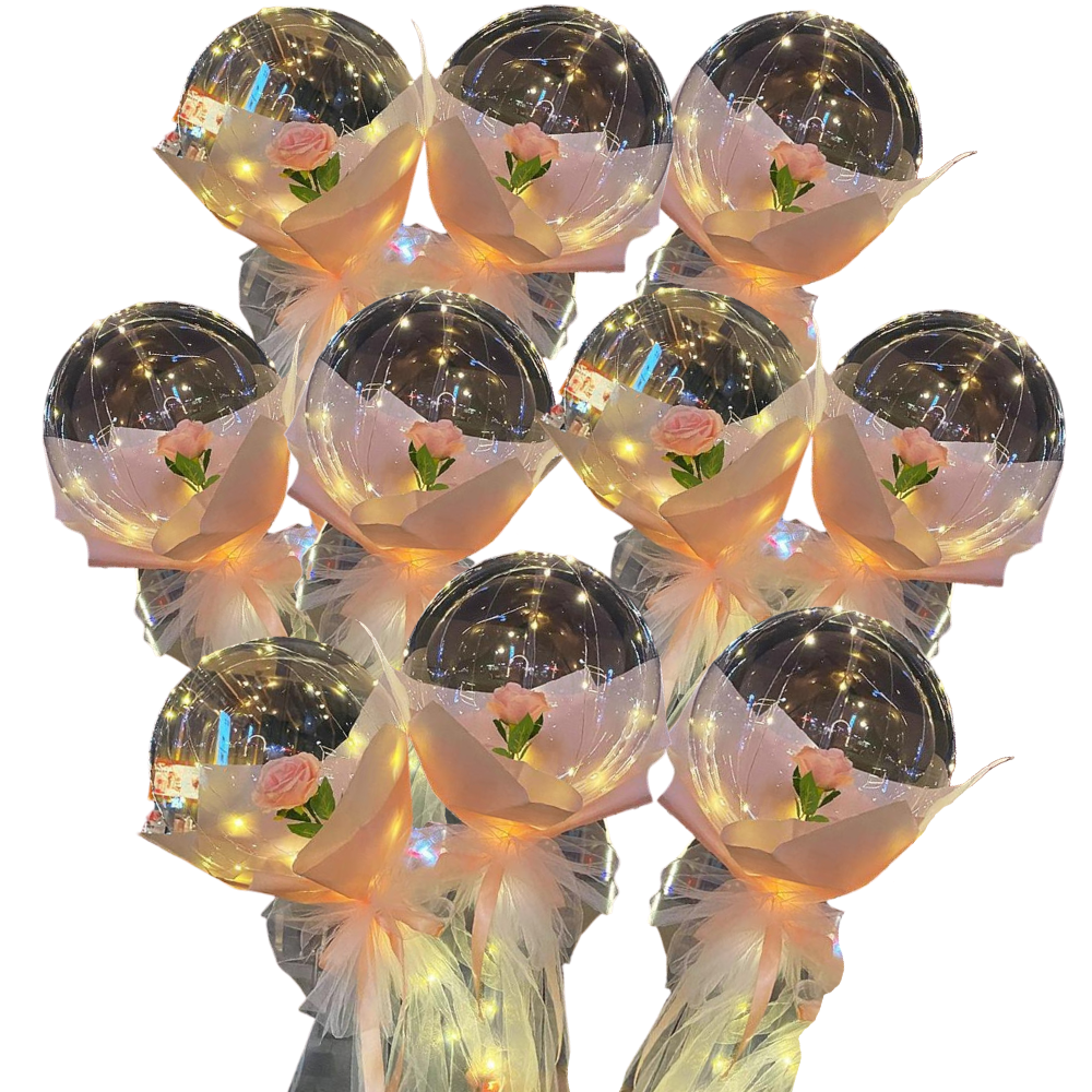 Magnifique ballon LED à rose en DIY