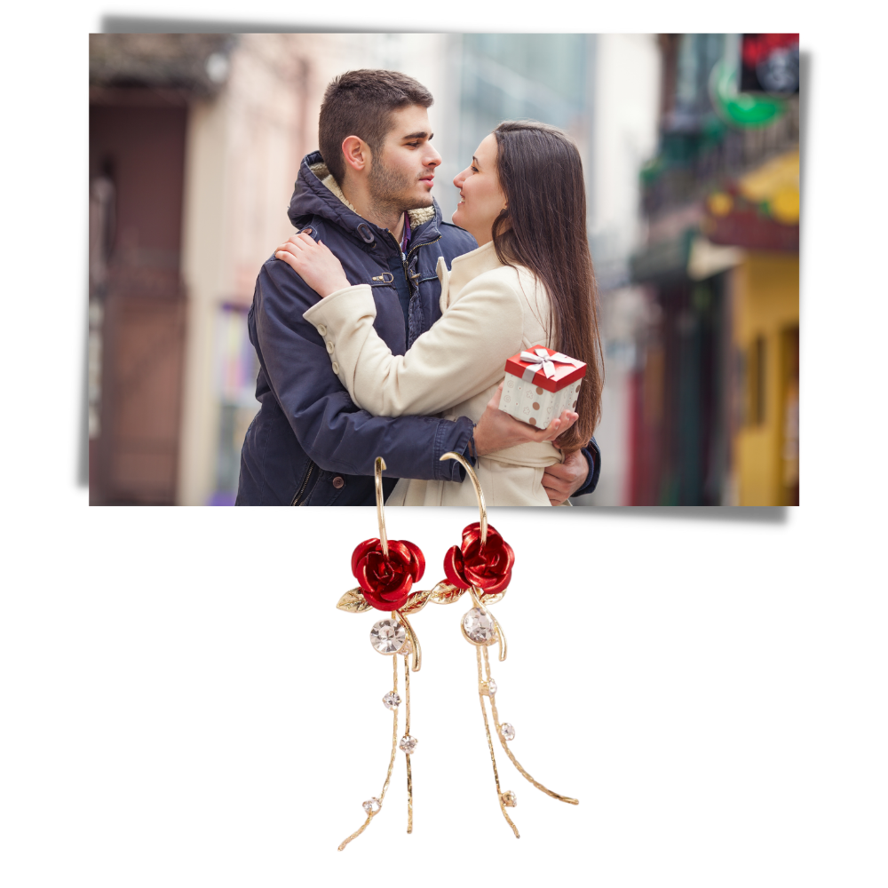 Boucles d'oreilles à glands en forme de roses