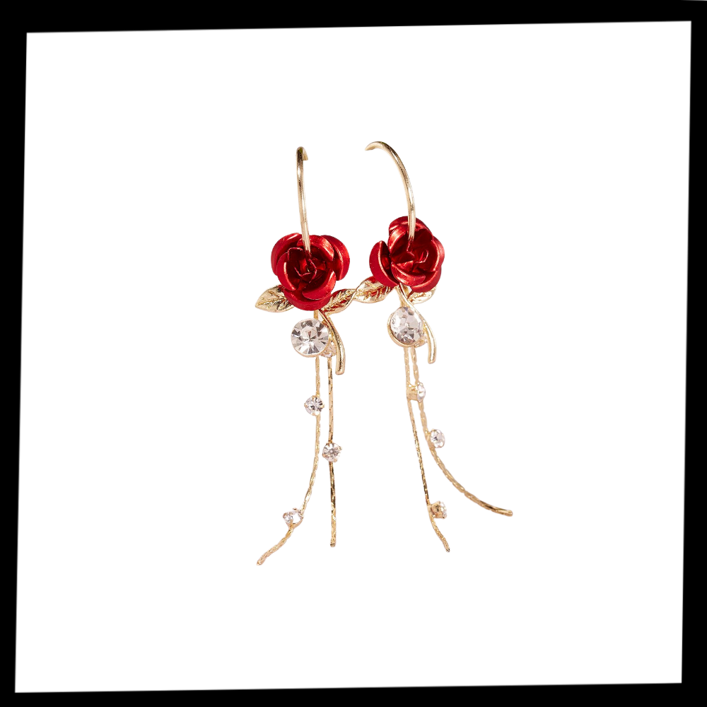 Boucles d'oreilles à glands en forme de roses