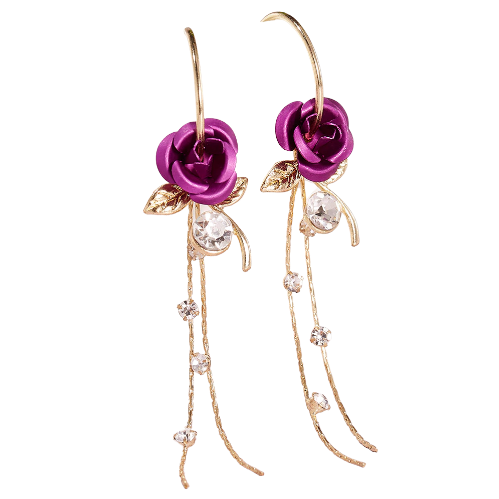 Boucles d'oreilles à glands en forme de roses