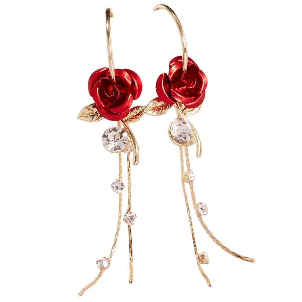 Boucles d'oreilles à glands en forme de roses