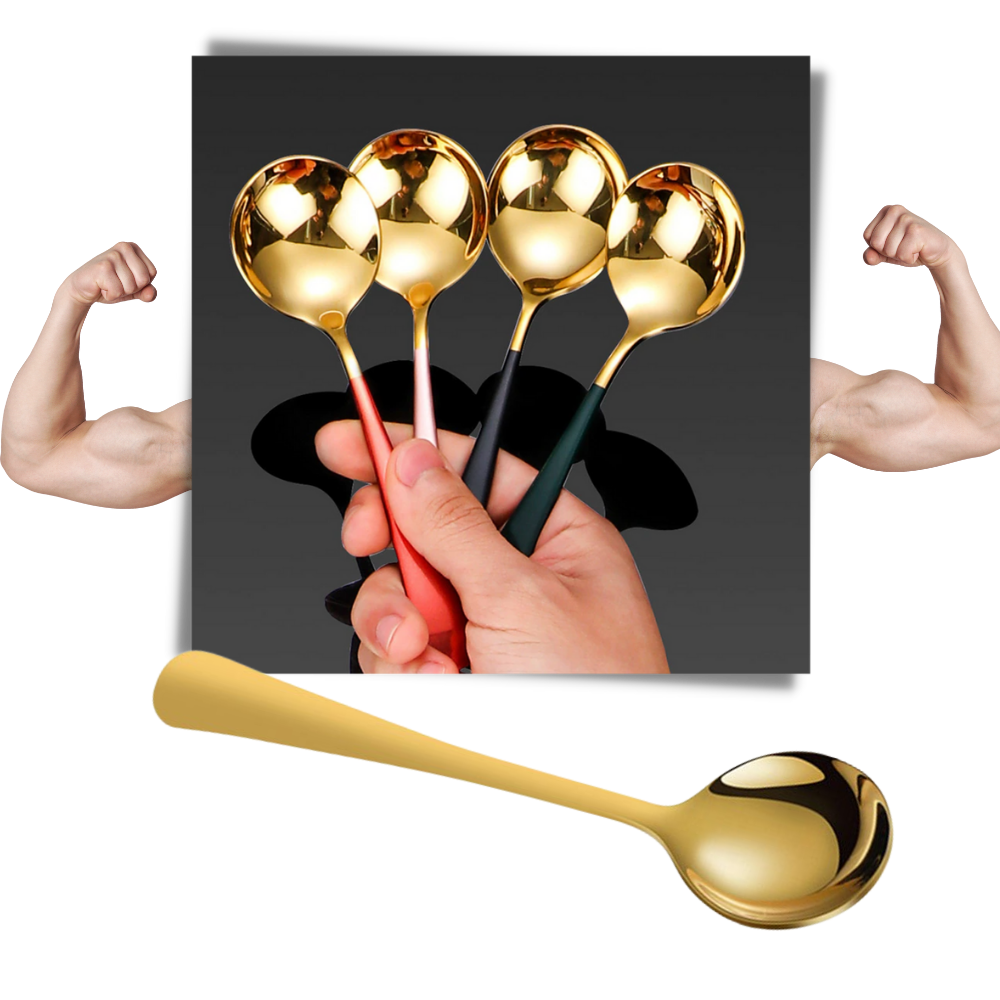 Lot de 2 cuillères en acier inoxydable