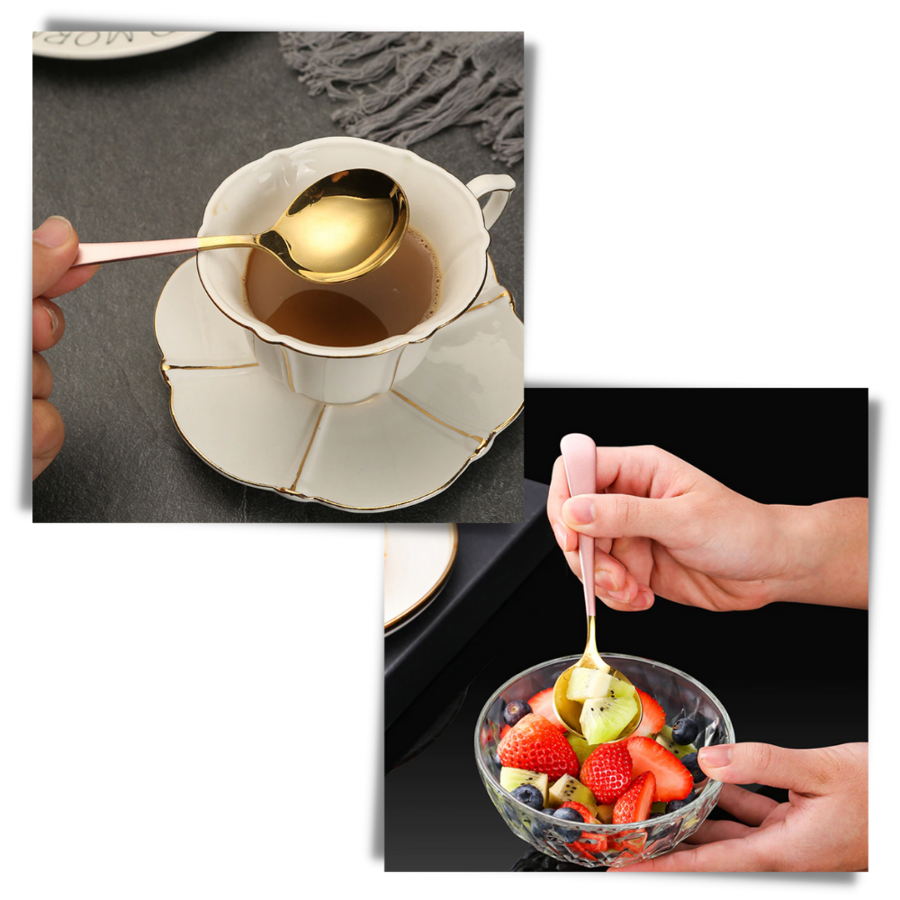 Lot de 2 cuillères en acier inoxydable