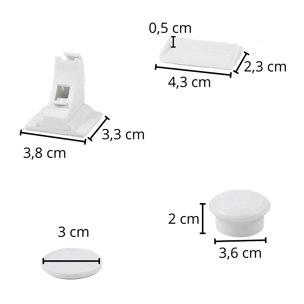 Lot de 4 serrures magnétiques d'armoires pour la sécurité des enfants