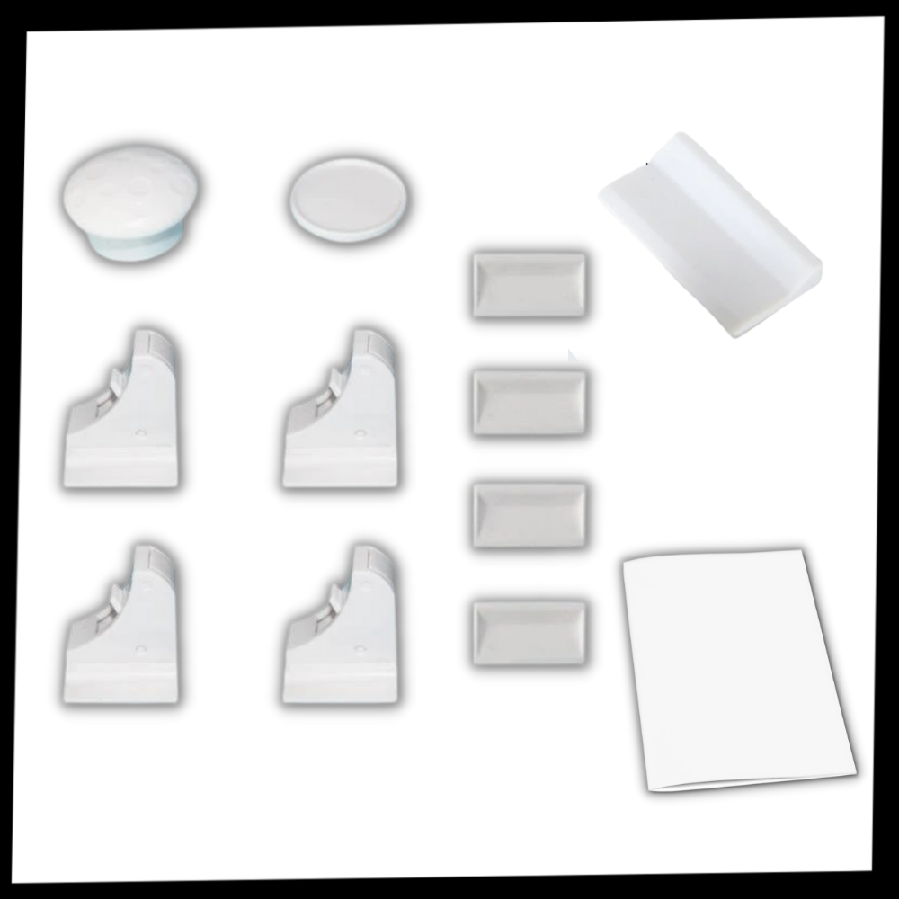 Lot de 4 serrures magnétiques d'armoires pour la sécurité des enfants