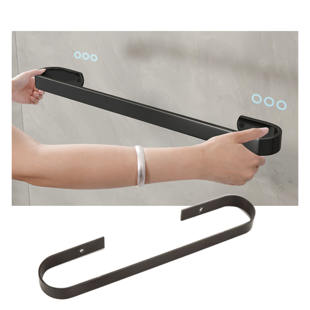 Support mural en aluminium pour pantoufles