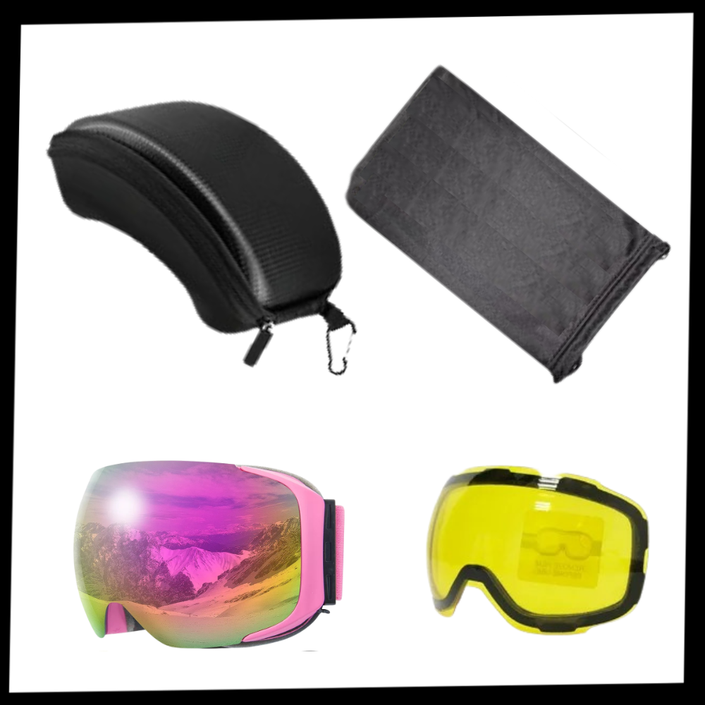 Lunettes de protection pour la neige avec un pack de verres