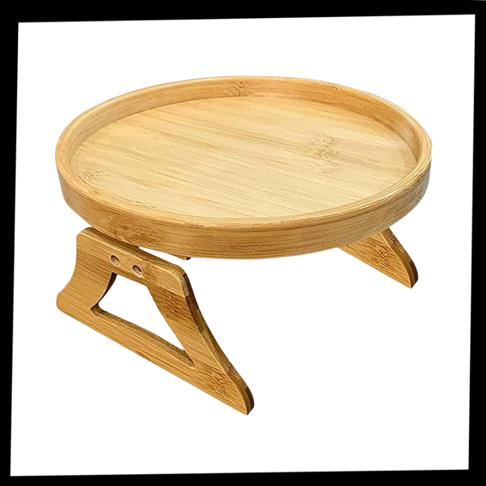 Table d'accoudoir en bois pliable