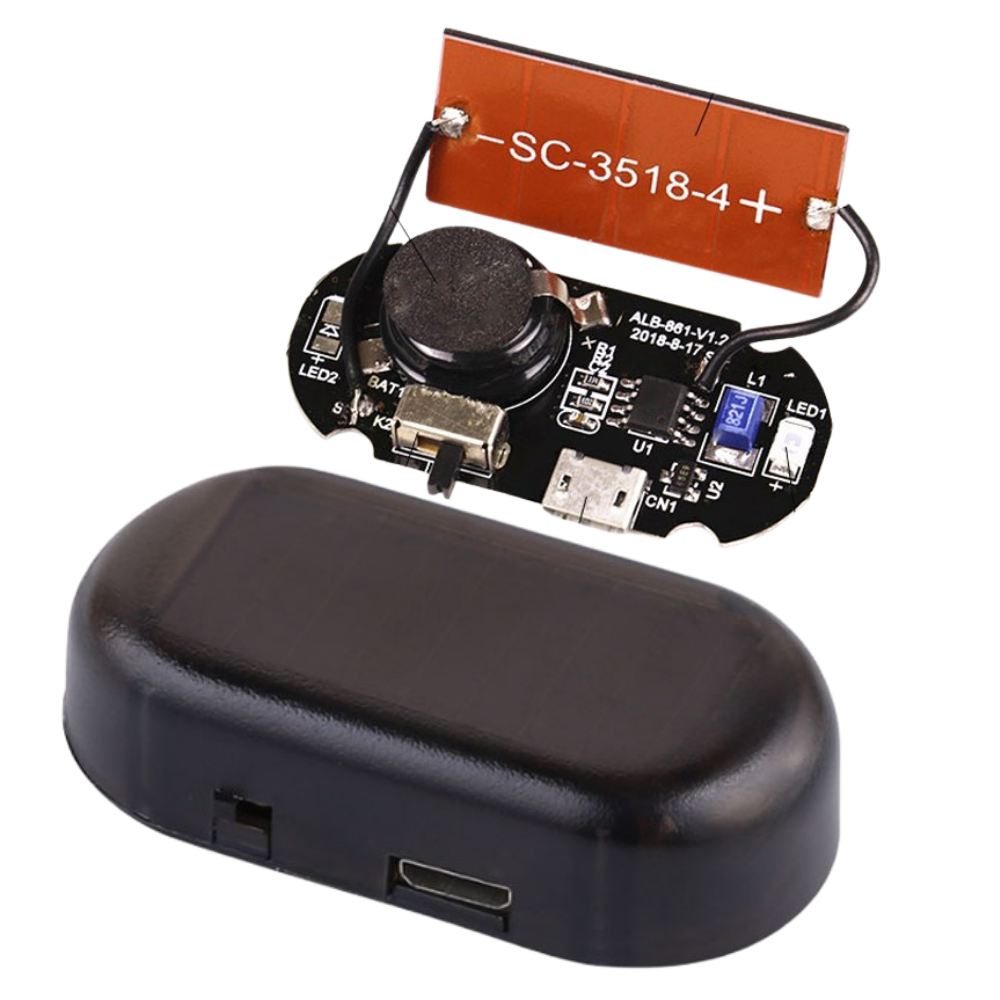 Feu d'avertissement à énergie solaire pour voiture