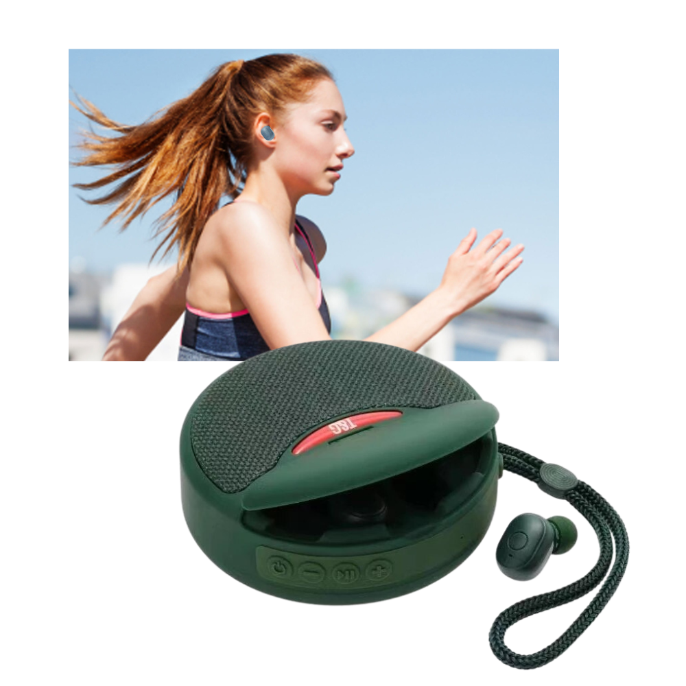 Haut-parleur bluetooth sans fil avec oreillettes