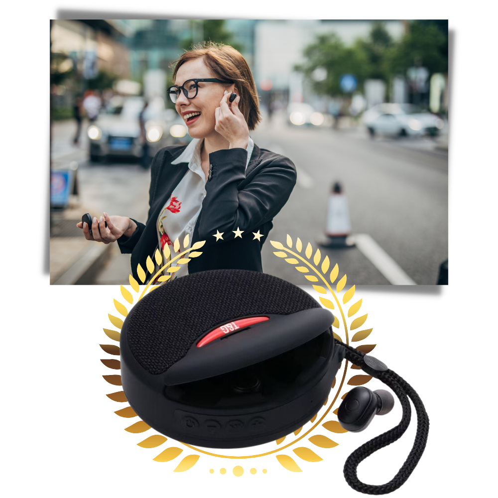 Haut-parleur bluetooth sans fil avec oreillettes