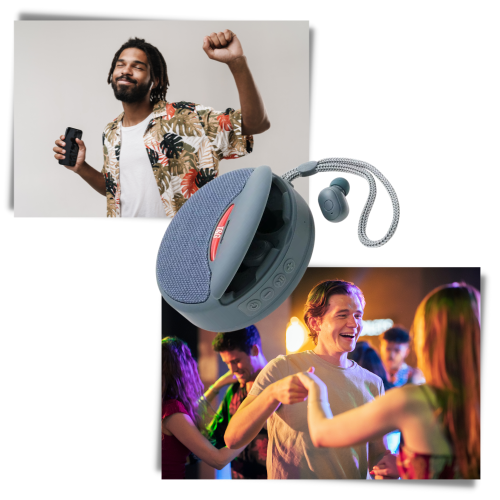 Haut-parleur bluetooth sans fil avec oreillettes