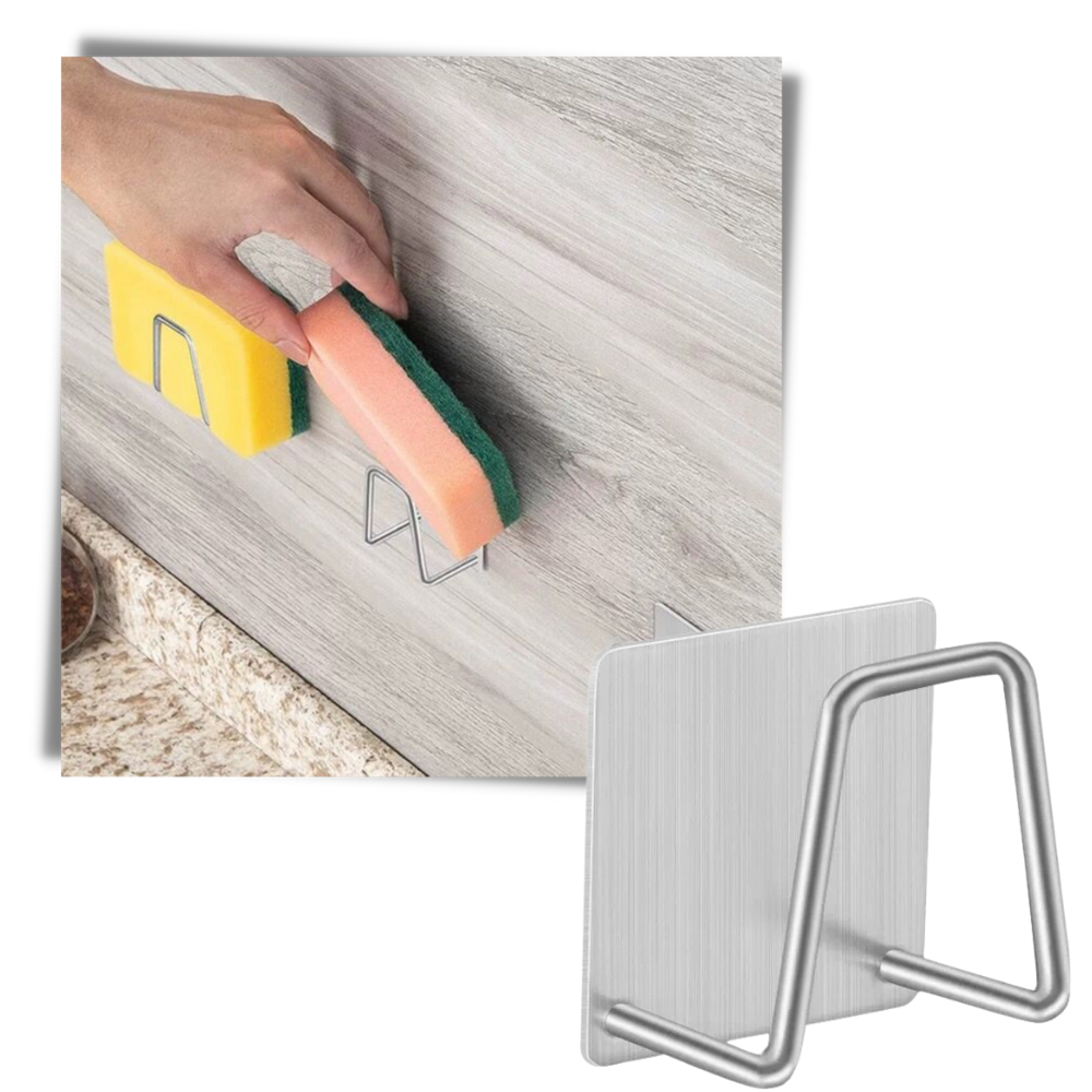 Lot de 2 porte-éponge en acier inoxydable