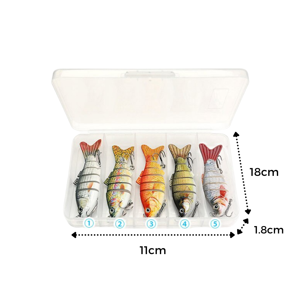 Lot de leurres de pêche artificiels Wobbler