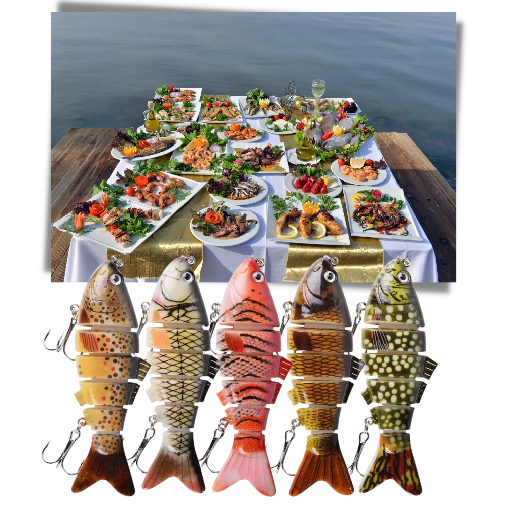 Lot de leurres de pêche artificiels Wobbler