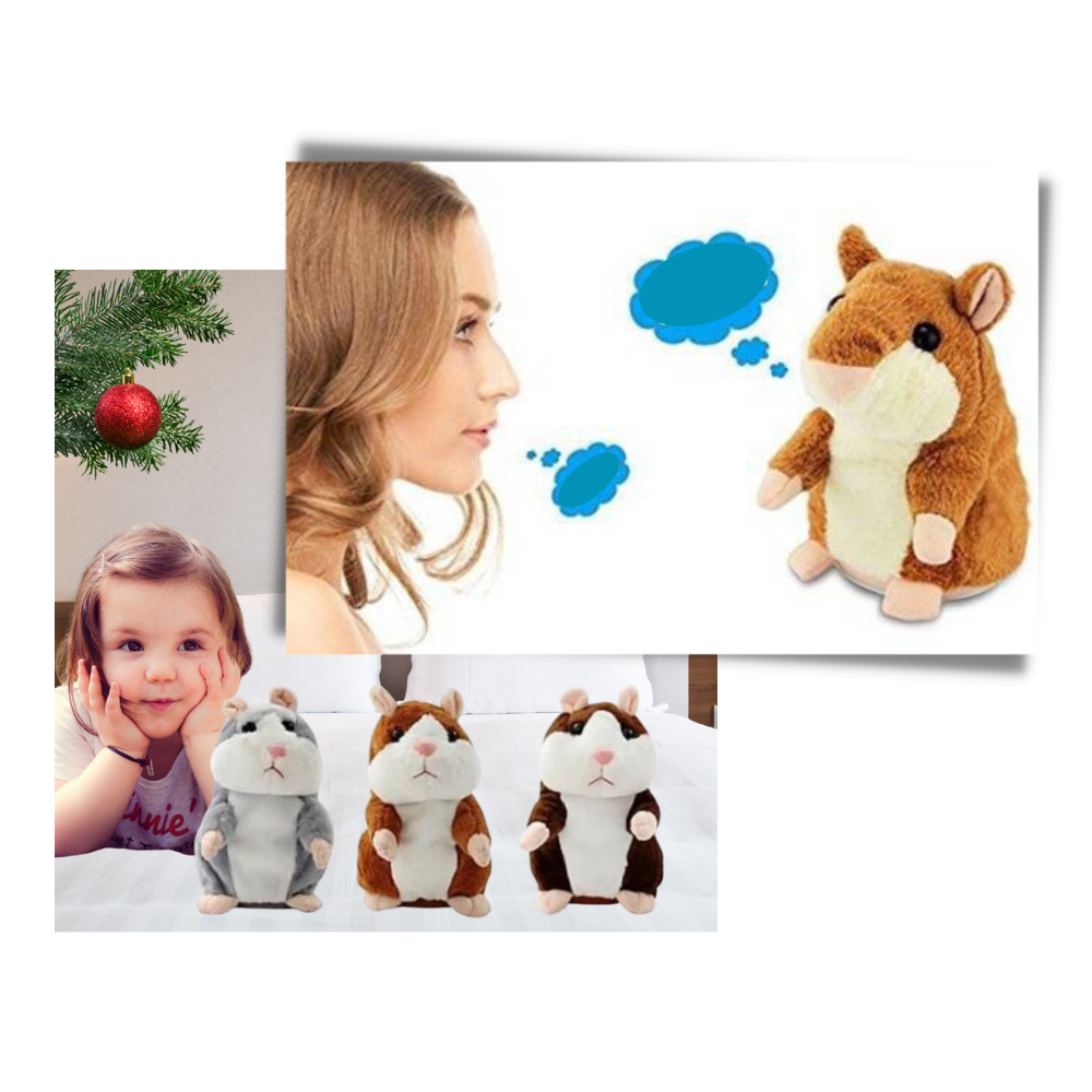 Hamster parlant en peluche