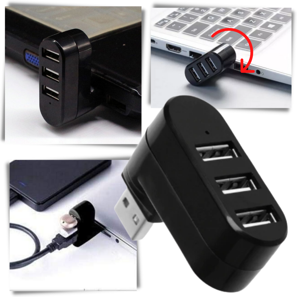 Adaptateur rotatif USB multiport