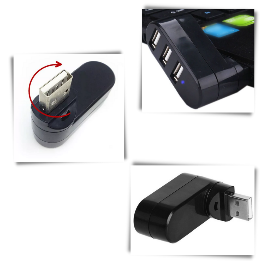 Adaptateur rotatif USB multiport