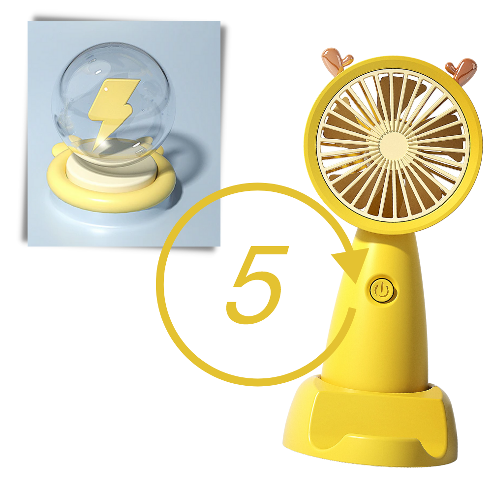 Mini ventilateur USB avec support pour téléphone