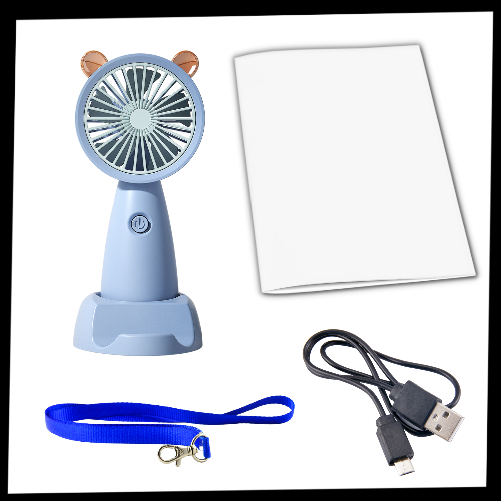 Mini ventilateur USB avec support pour téléphone