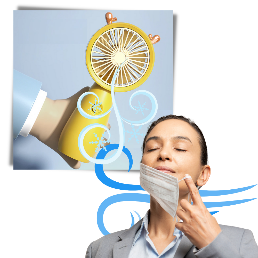 Mini ventilateur USB avec support pour téléphone