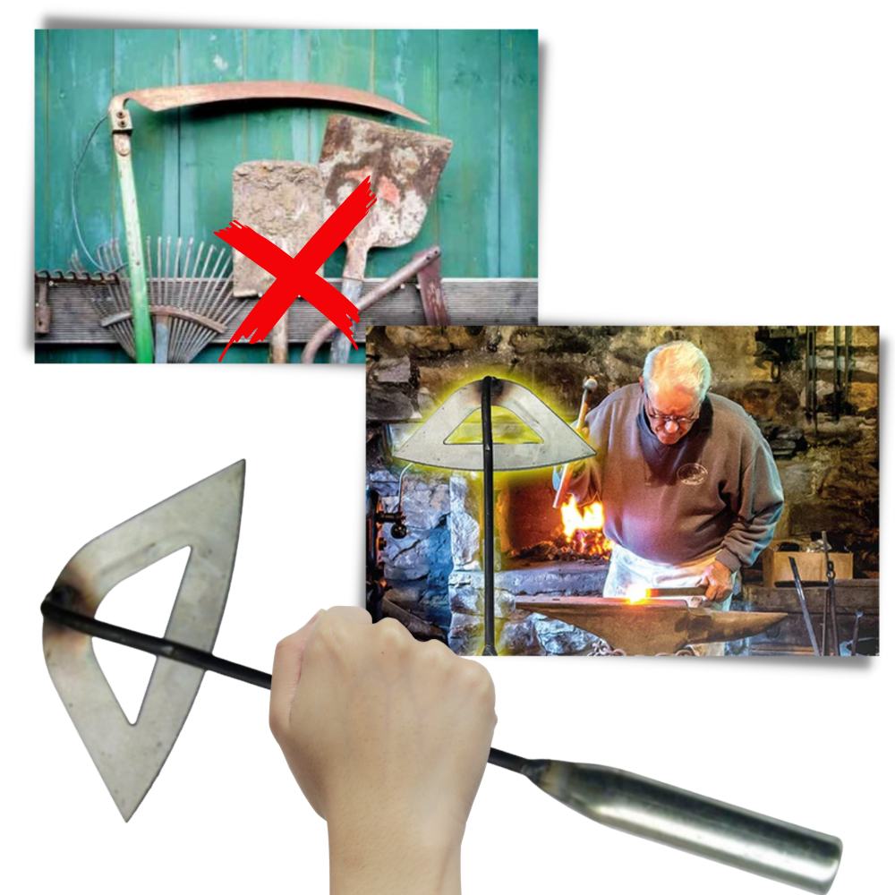 Houe creuse manuelle en acier