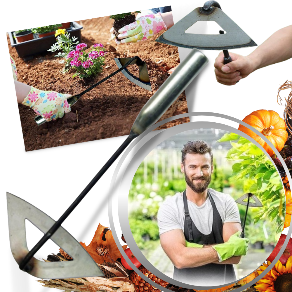 Houe creuse manuelle en acier