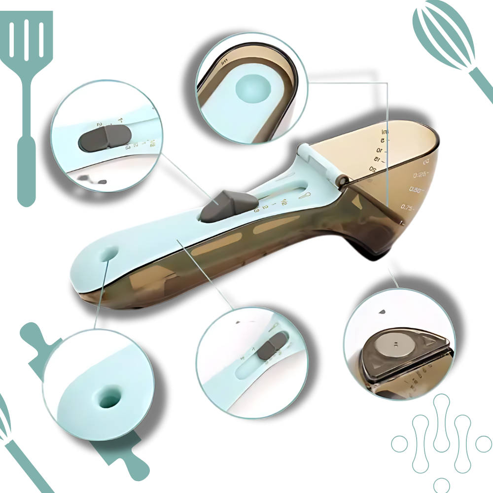 Cuillère à mesurer réglable 2 en 1