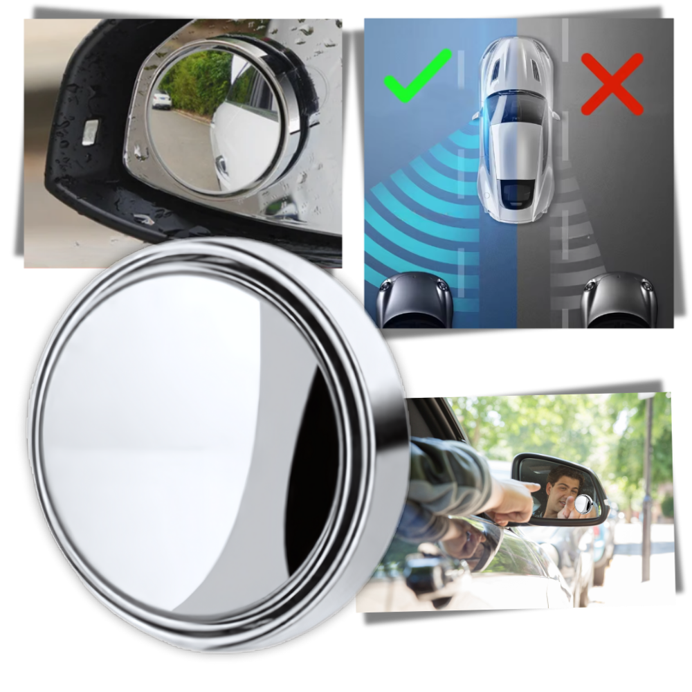 Miroir d'angle mort pour rétroviseur à rotation à 360°