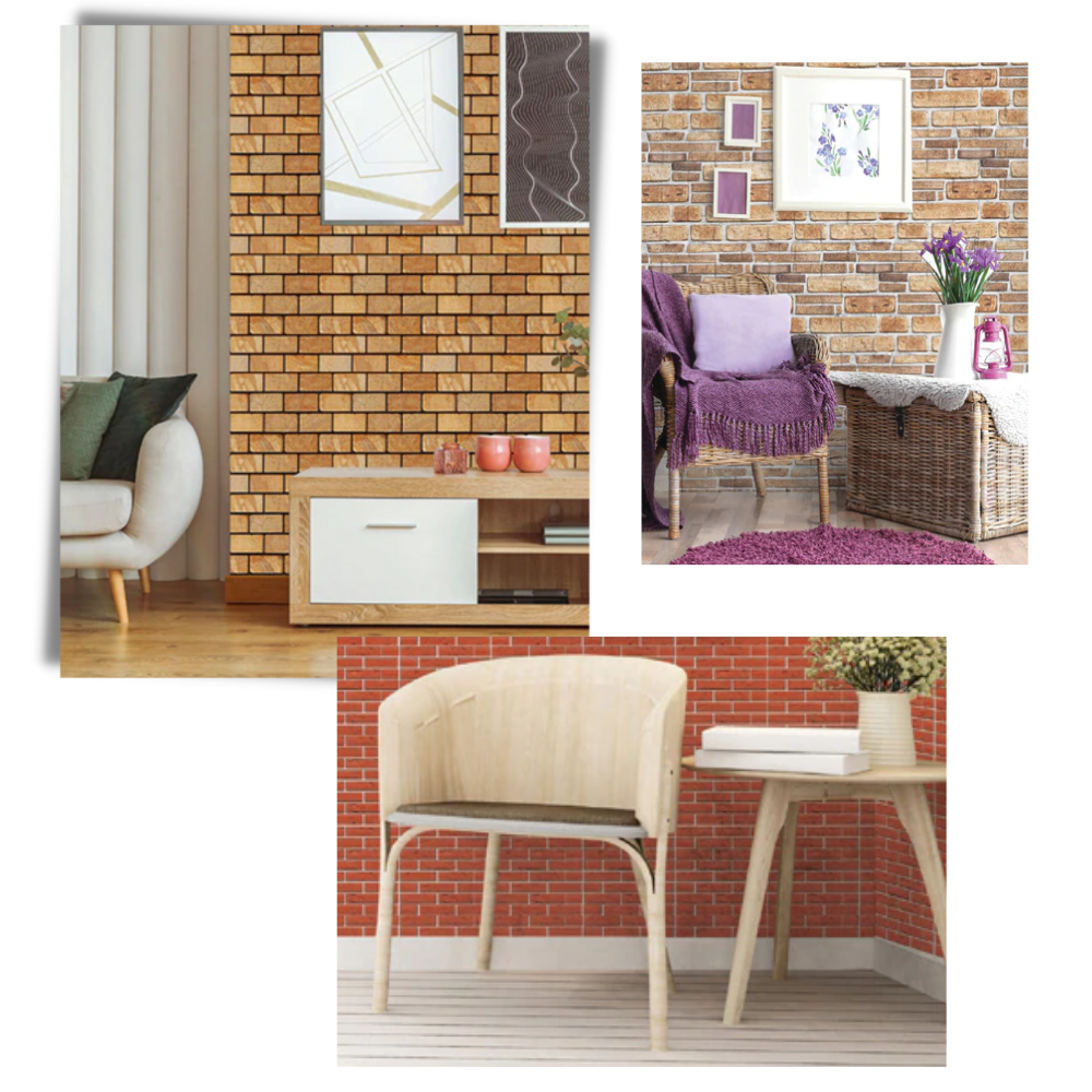 Carreaux muraux en mousse 3D à décoller et à coller