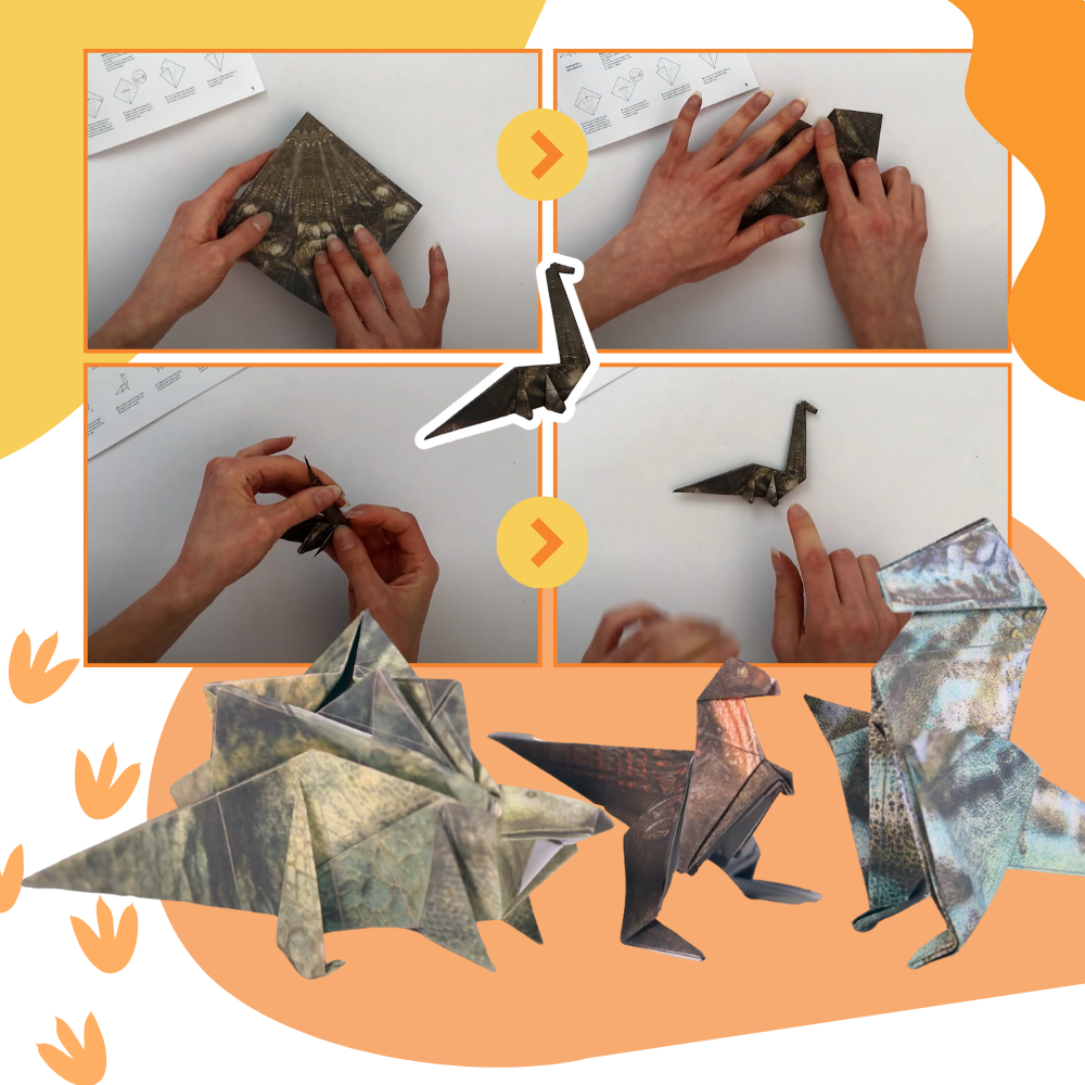 Papier origami 3D d'animaux