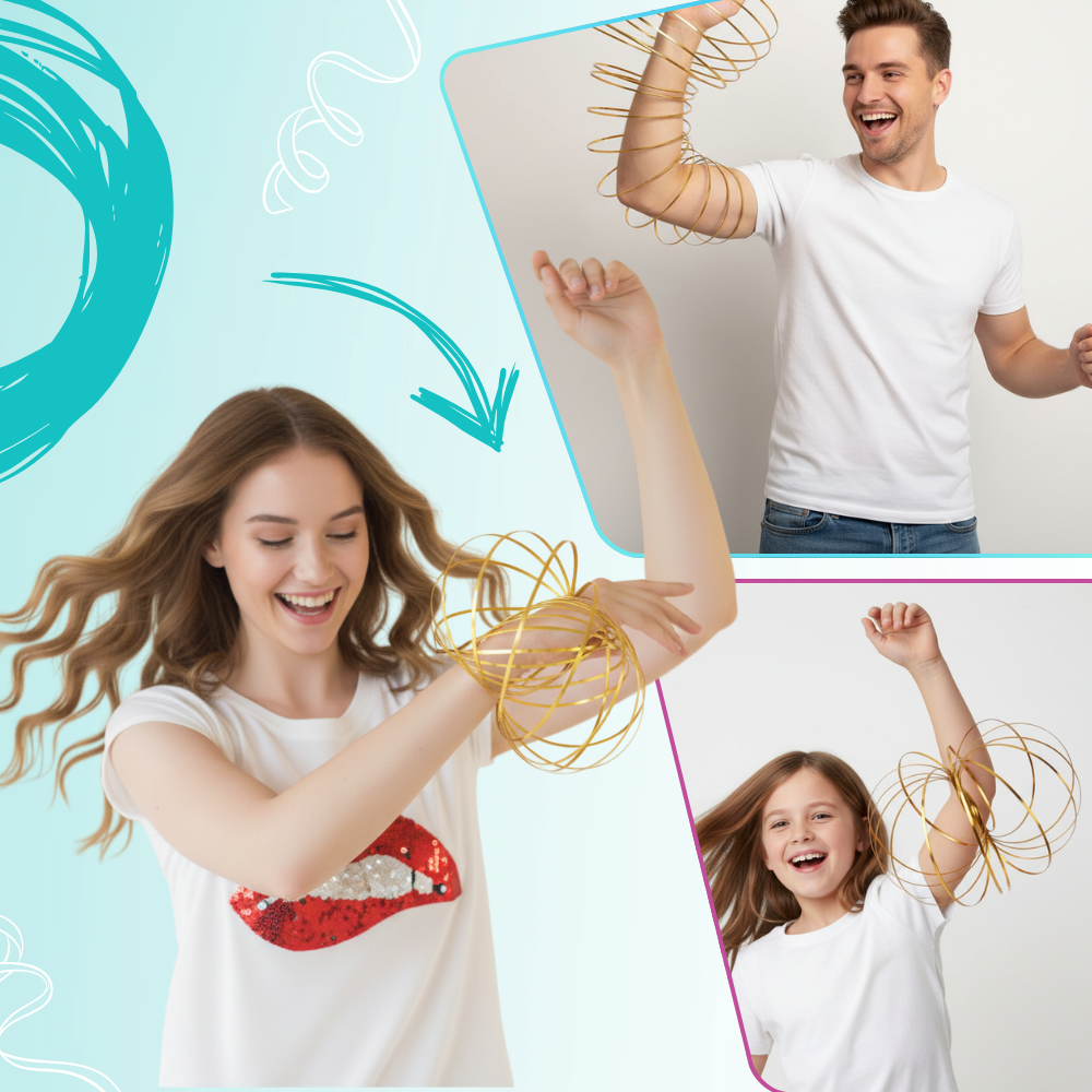 Bracelet spirale bras 3D en acier inoxydable