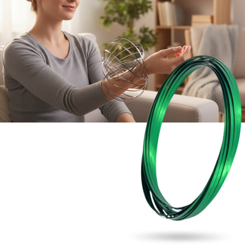 Bracelet spirale bras 3D en acier inoxydable