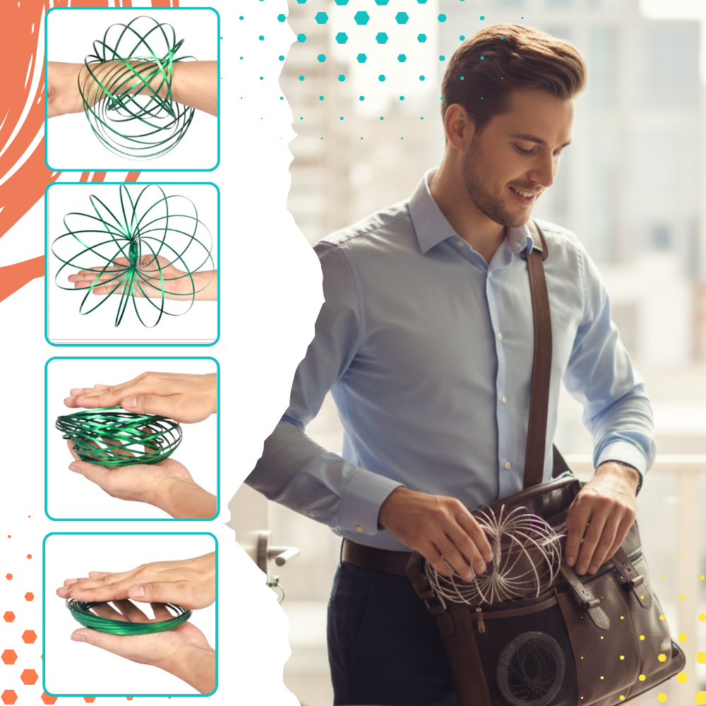 Bracelet spirale bras 3D en acier inoxydable