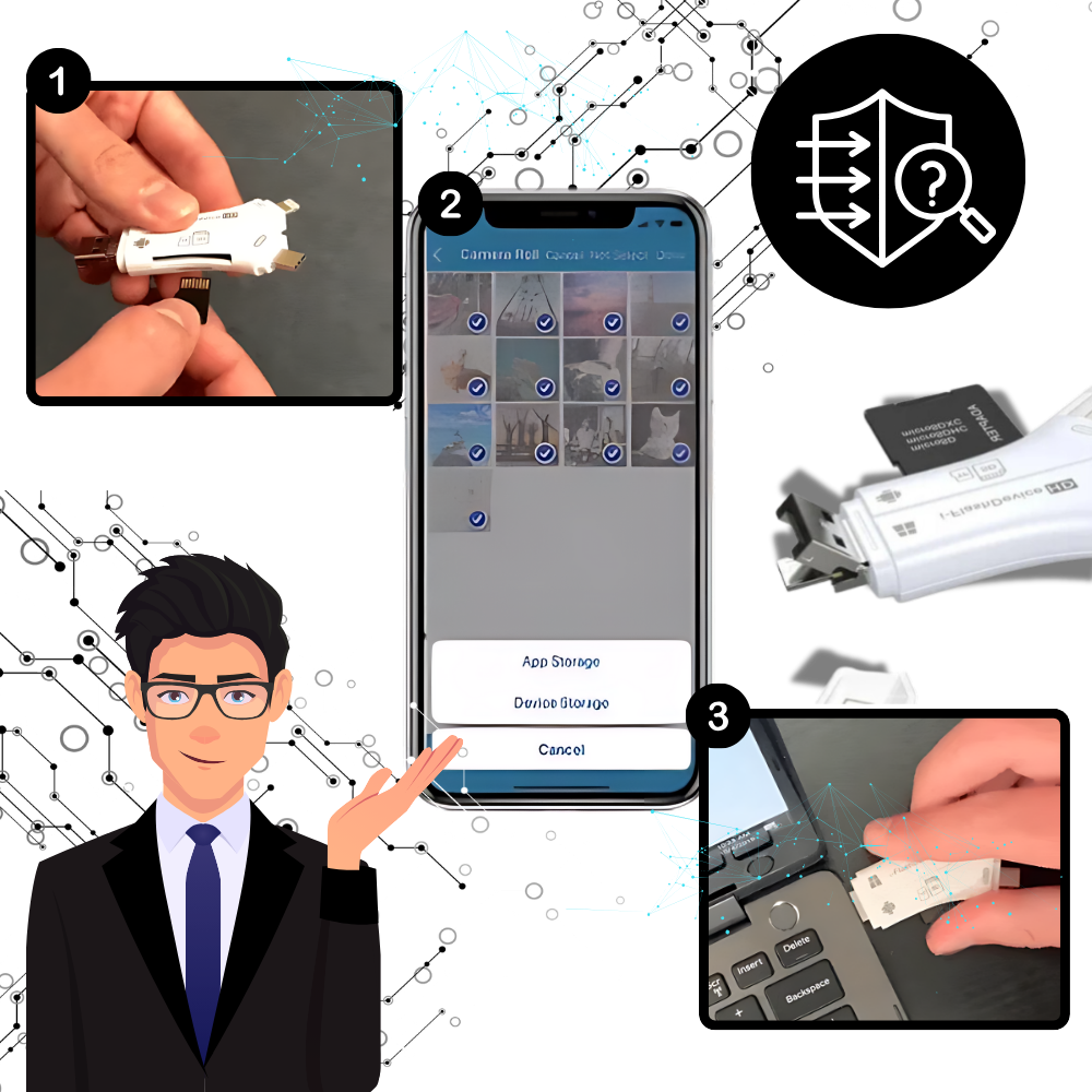 USB 4-en-1 pour téléphones