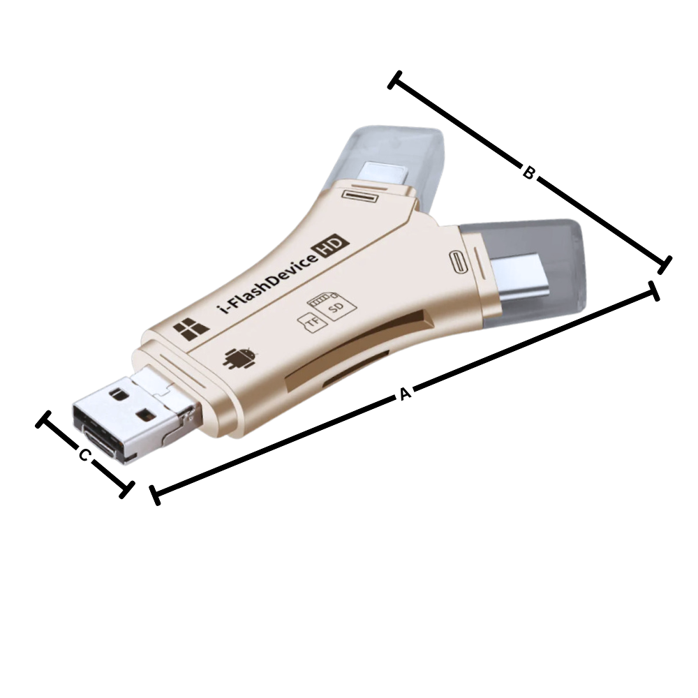 USB 4-en-1 pour téléphones