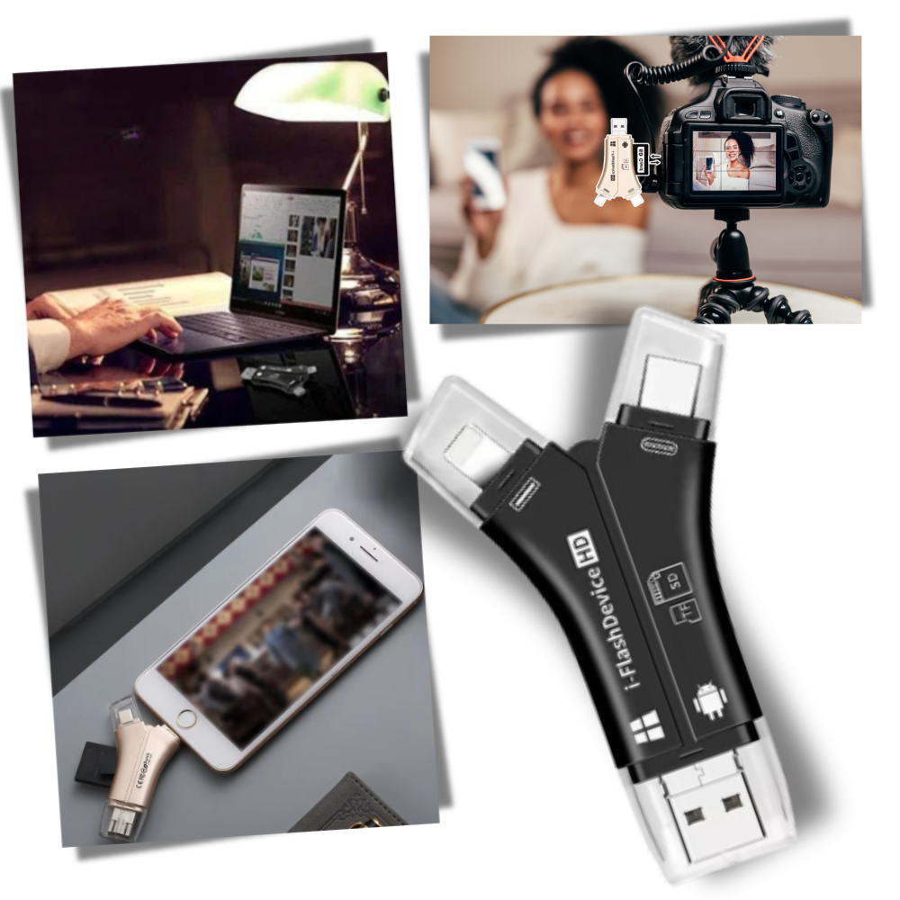 USB 4-en-1 pour téléphones