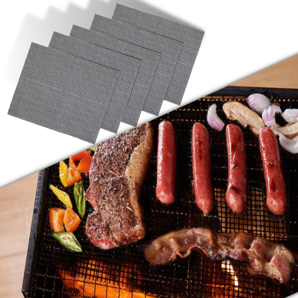 Grilles de cuisson anti-adhésives pour barbecue (5pcs)