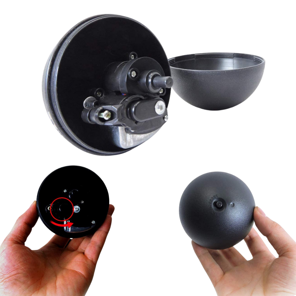 Balle rotative automatique pour chien avec 4 housses