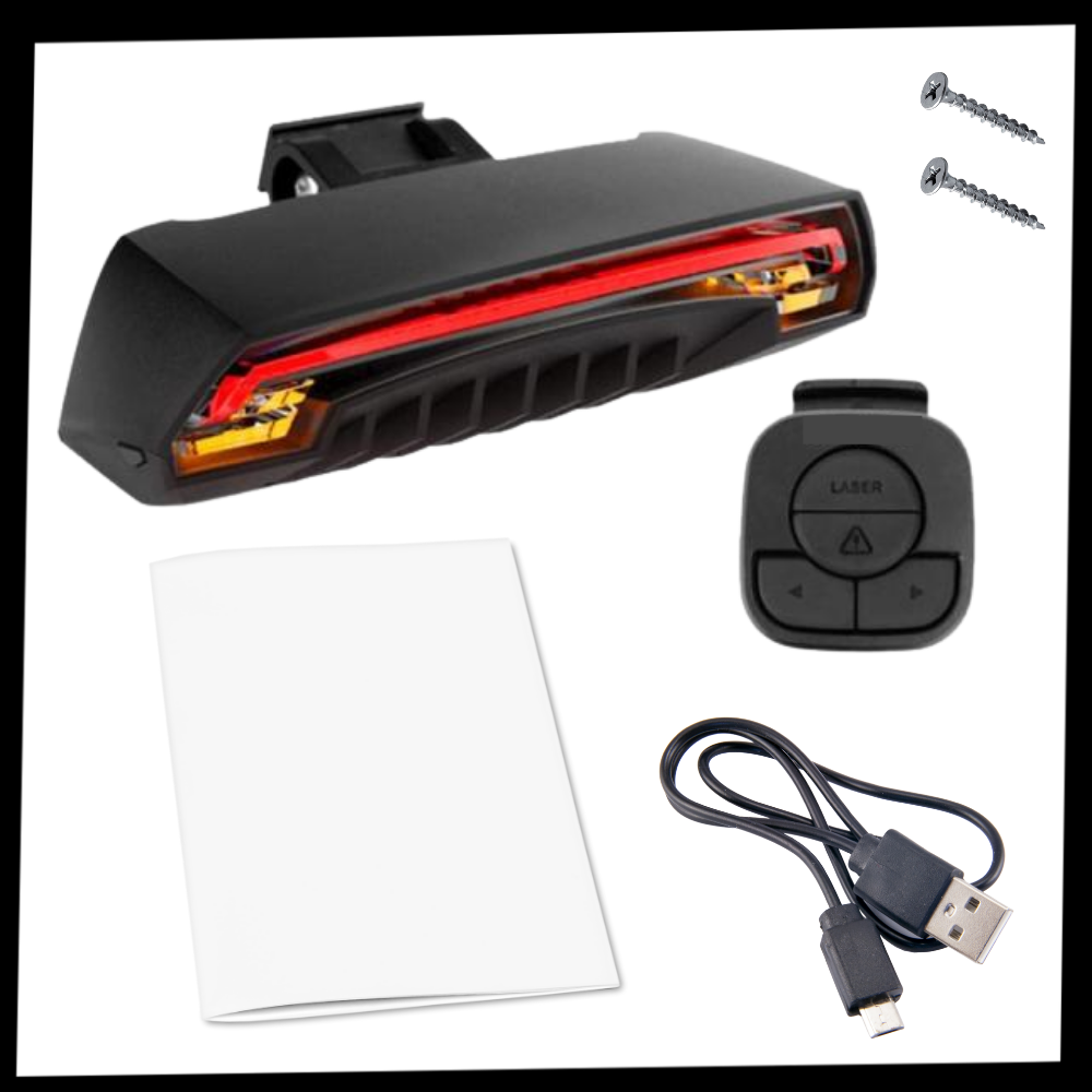 Feu arrière de sécurité pour vélo avec clignotants