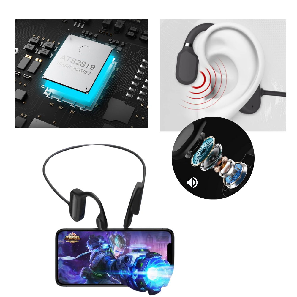 Casque à conduction osseuse