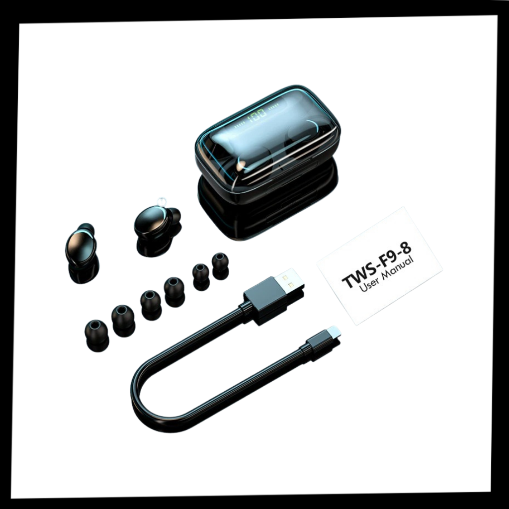 Écouteurs Bluetooth avec boîtier de chargement