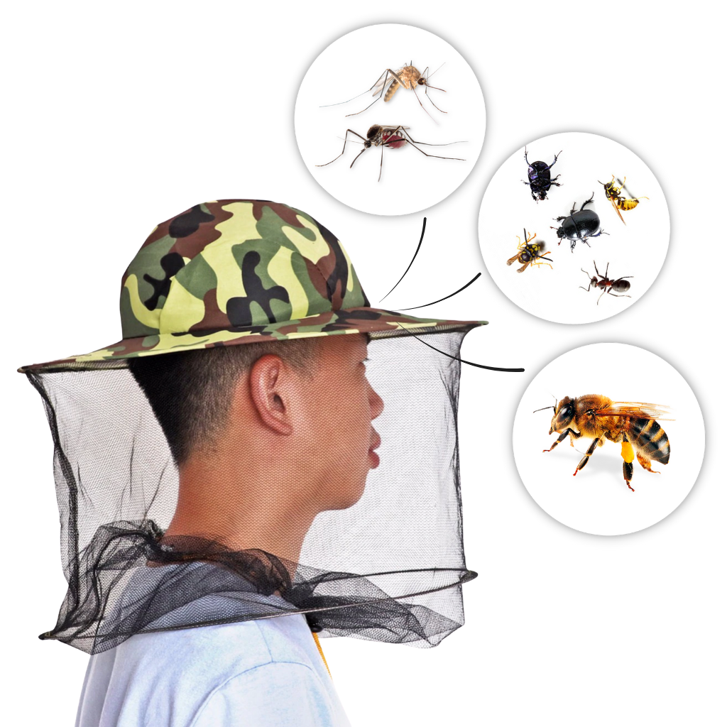 Chapeau d'apiculture camouflage