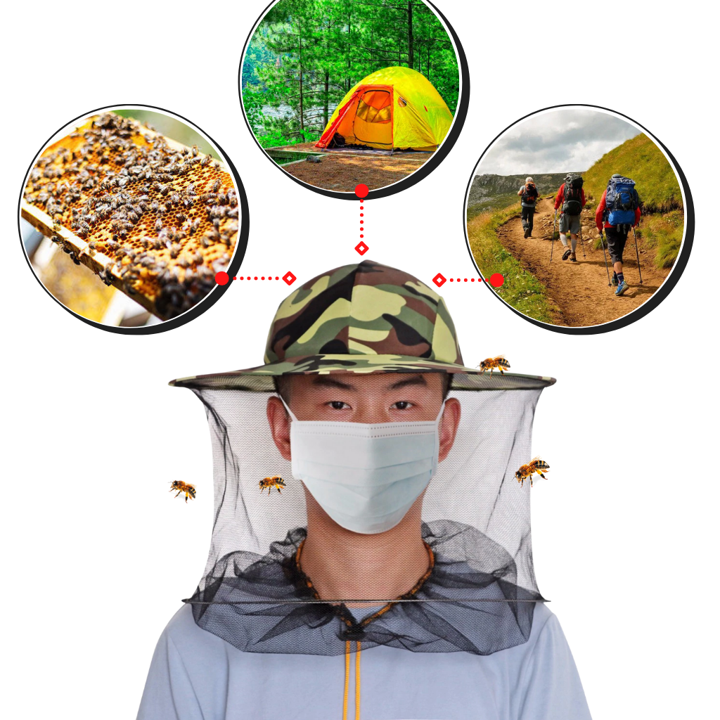 Chapeau d'apiculture camouflage