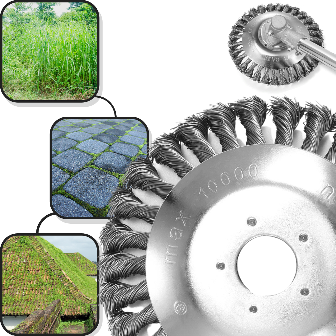 Tête de débrousailleuse en fil d'acier au carbone